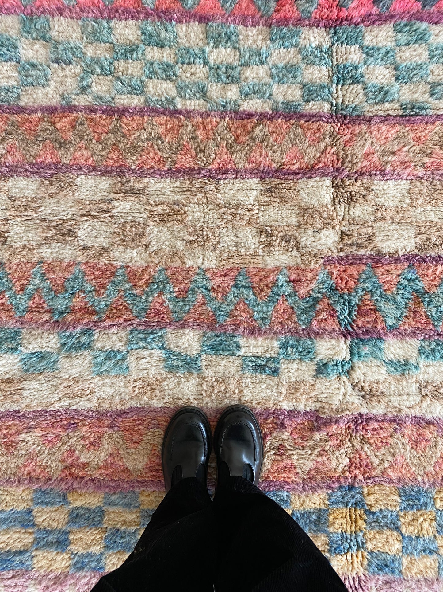 Beni Ouarain Moroccan Colorful Rug (1042) 235x168cm - Arlequin