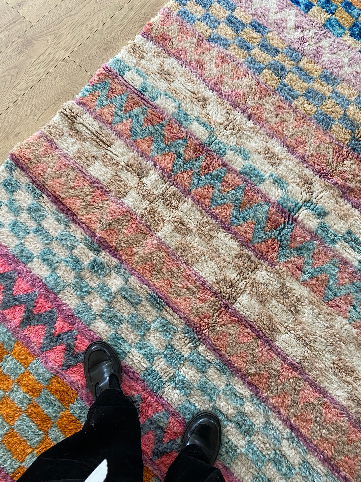 Beni Ouarain Moroccan Colorful Rug (1042) 235x168cm - Arlequin