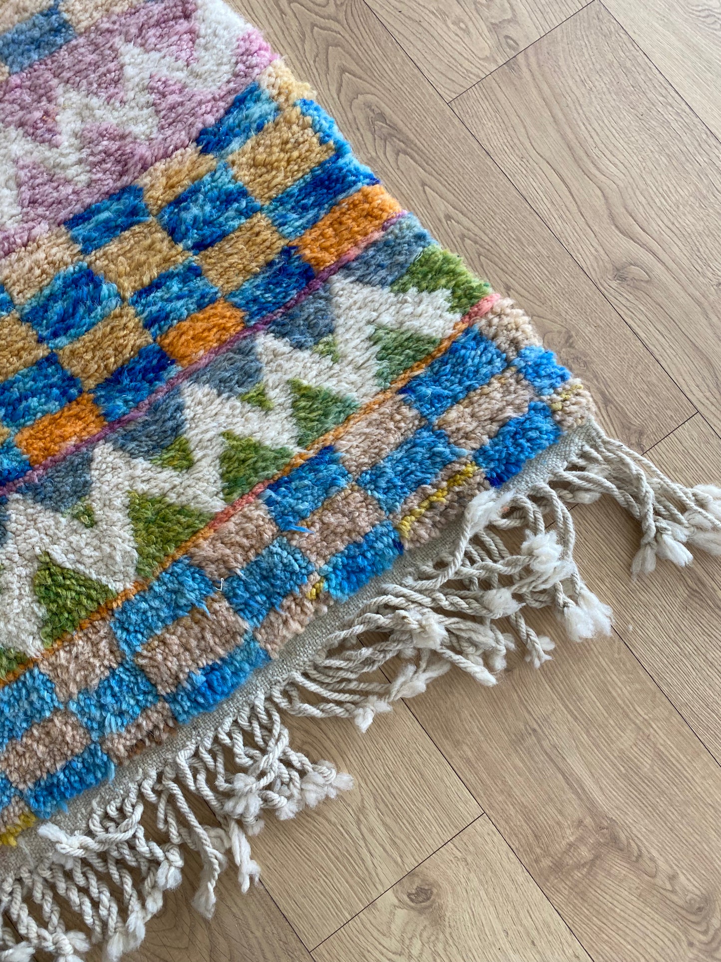 Beni Ouarain Moroccan Colorful Rug (1042) 235x168cm - Arlequin