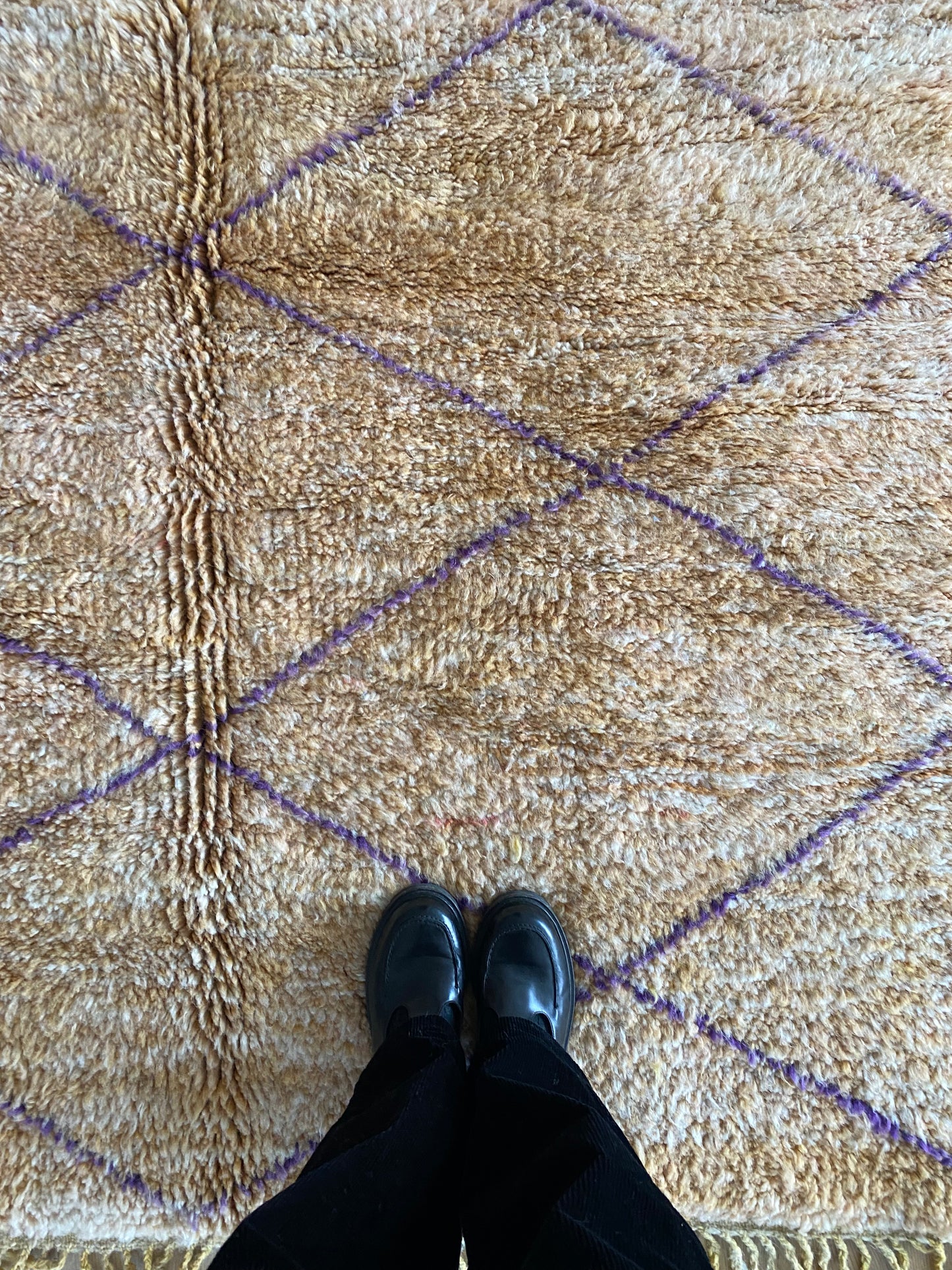 Beni Ouarain Moroccan Colorful Rug (1045) 255x170cm - Oatmeal