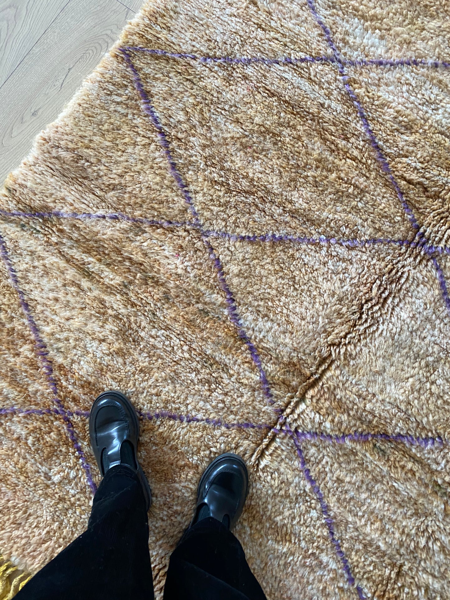 Beni Ouarain Moroccan Colorful Rug (1045) 255x170cm - Oatmeal