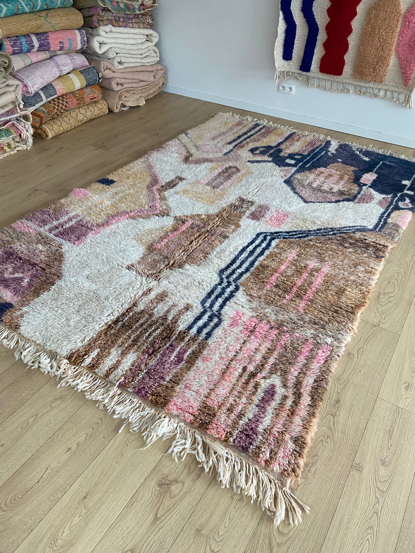 Beni Ouarain Moroccan Colorful Rug (1061) 294x198cm - Good Night