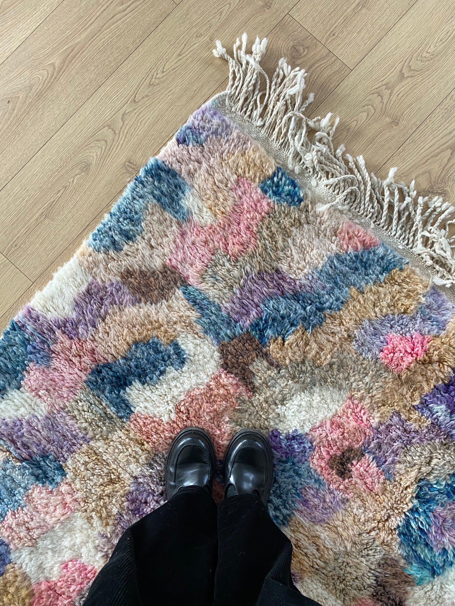 Beni Ouarain Moroccan Colorful Rug (1064) 297x224cm - Light