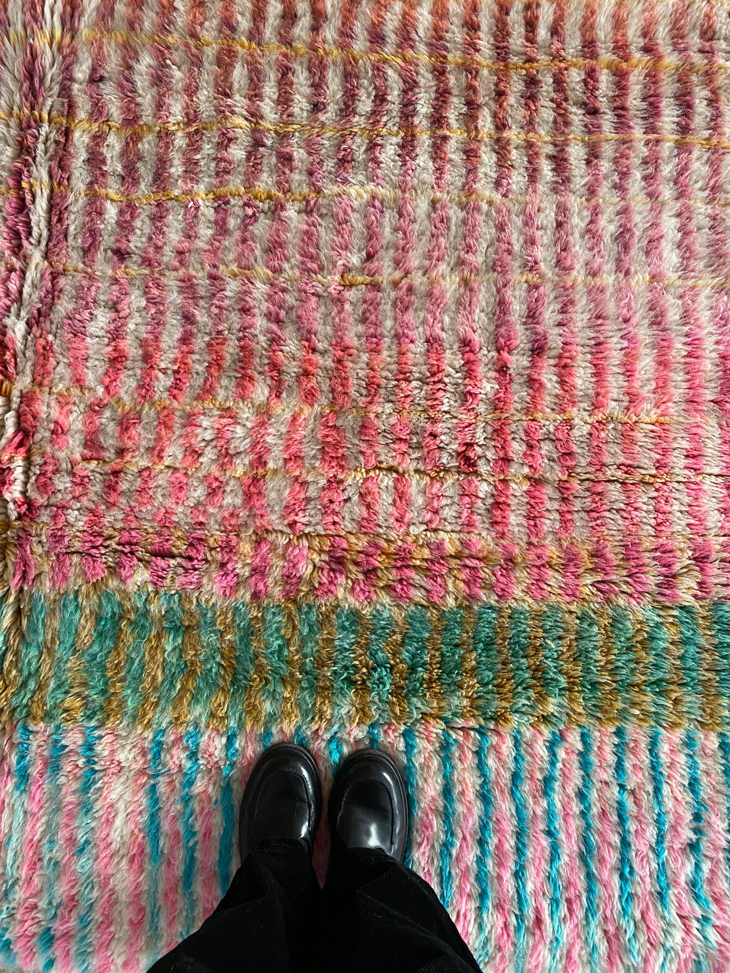 Beni Ouarain Moroccan Colorful Rug (1062) 291x213cm - Circus