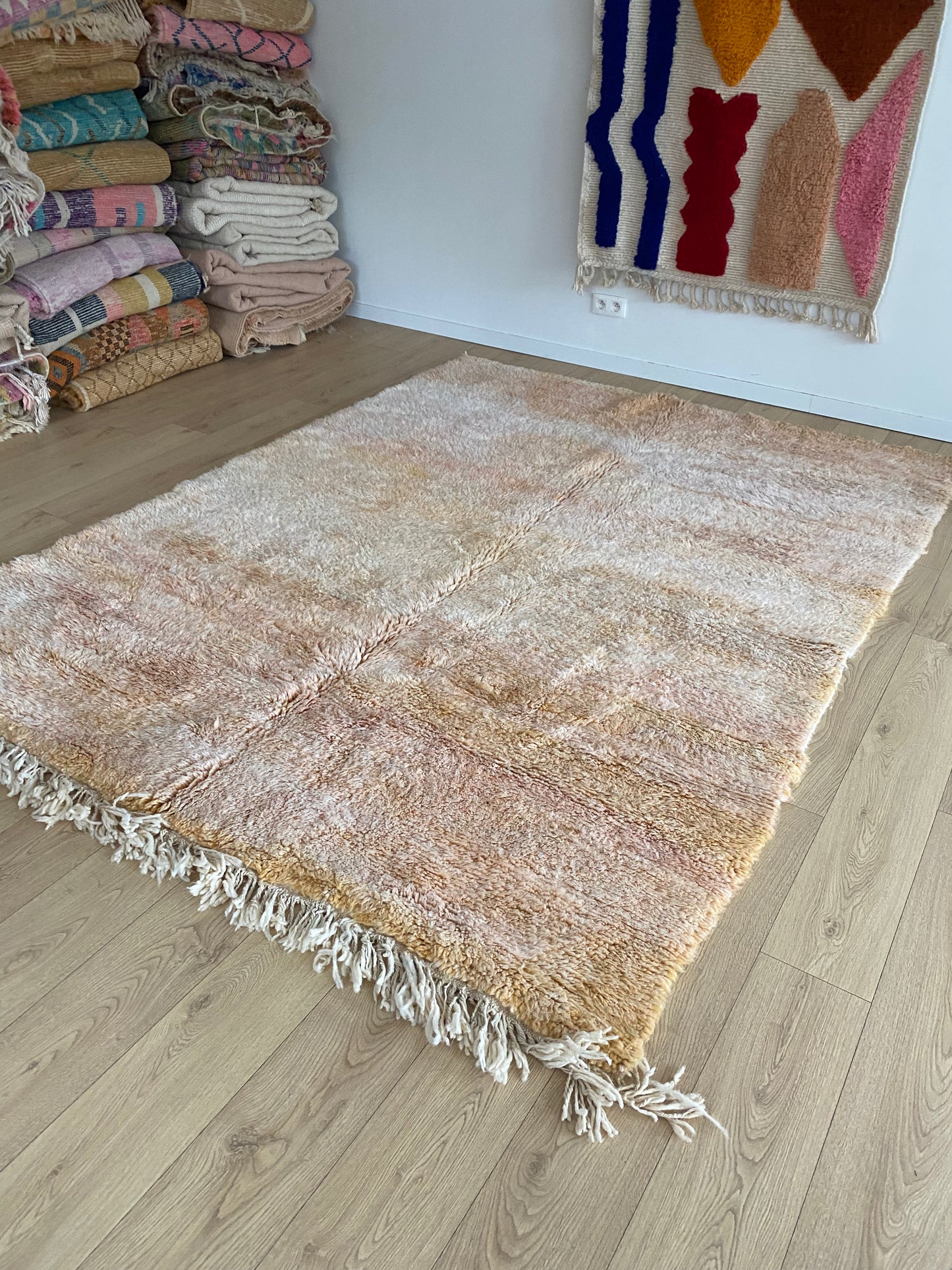 Beni Ouarain Moroccan Colorful Rug (1063) 280x212cm - Romantic flight