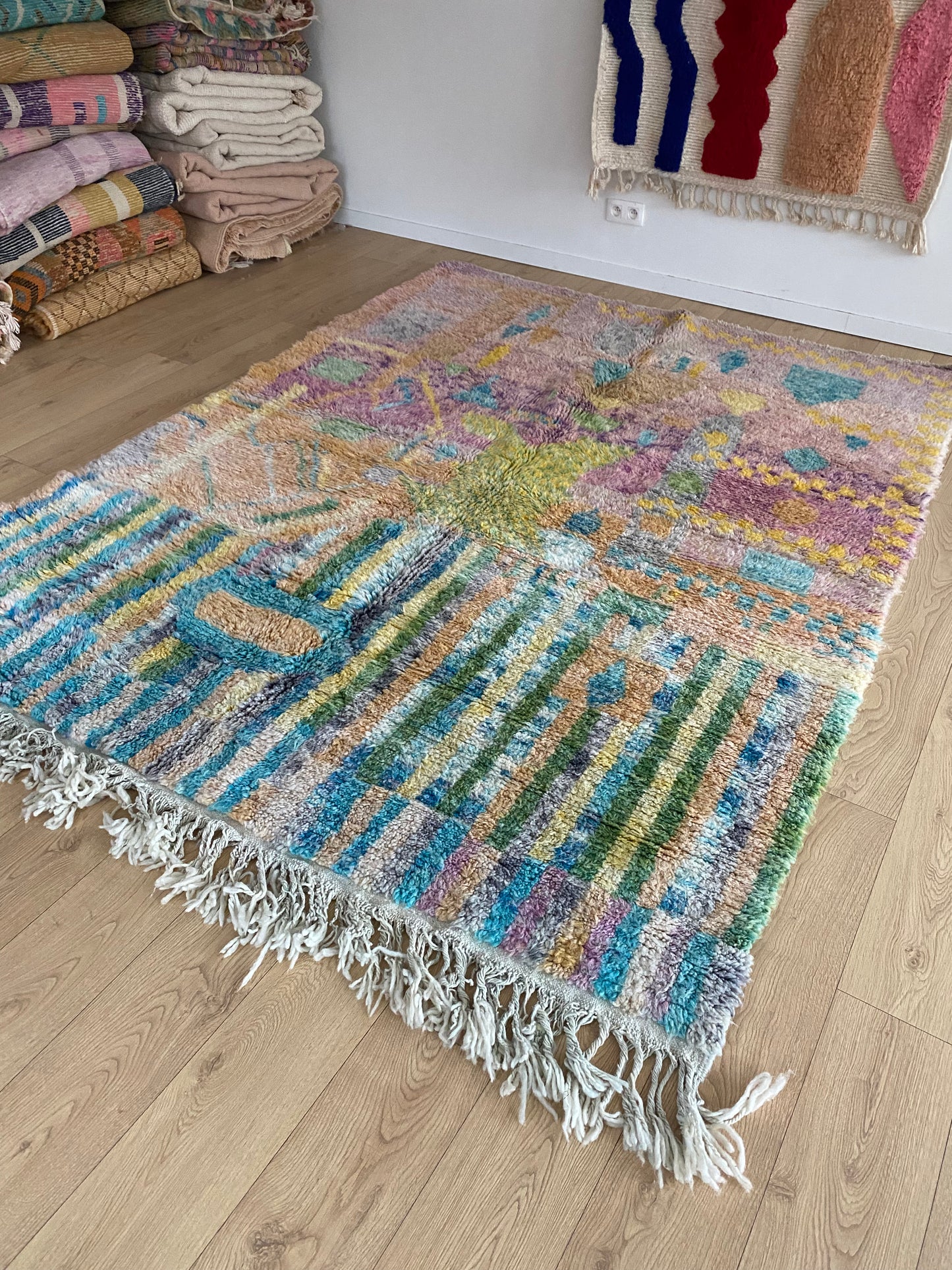 Beni Ouarain Moroccan Colorful Rug (1057) 273x209cm - Dreams