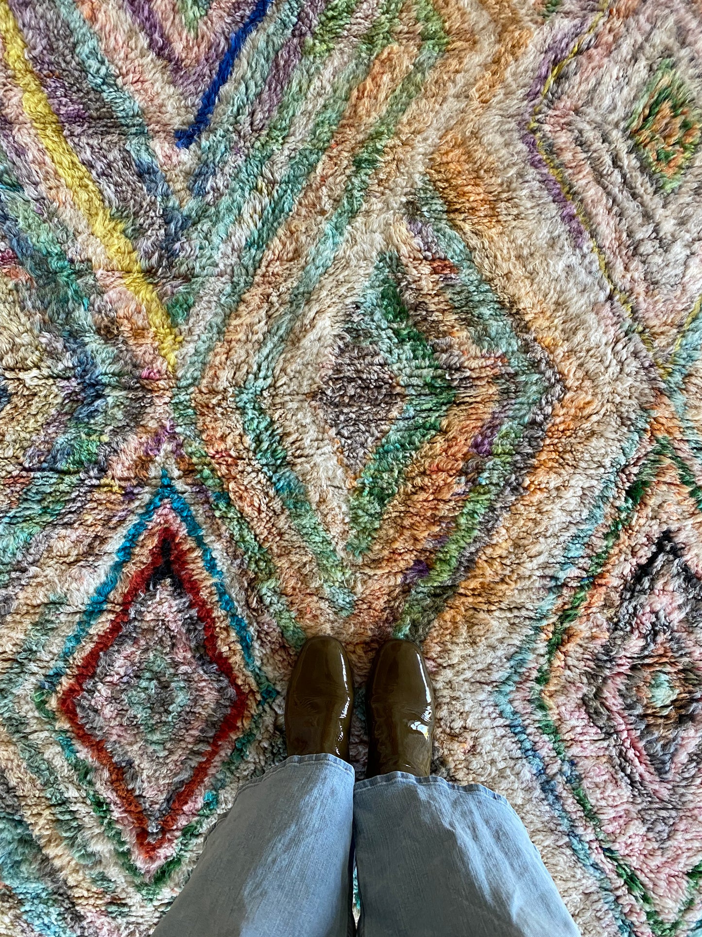 Tapis Beni Ouarain coloré (1107) 245x160cm - Finca