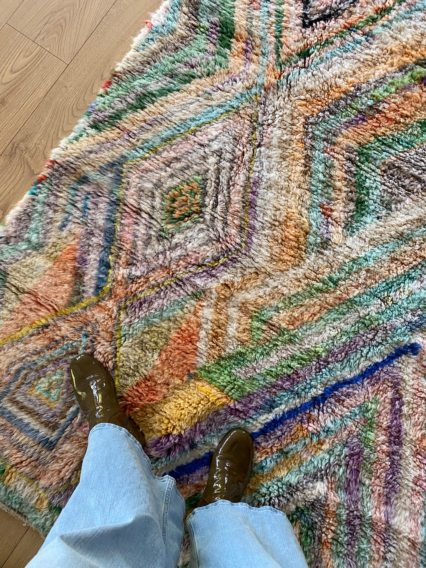Tapis Beni Ouarain coloré (1107) 245x160cm - Finca