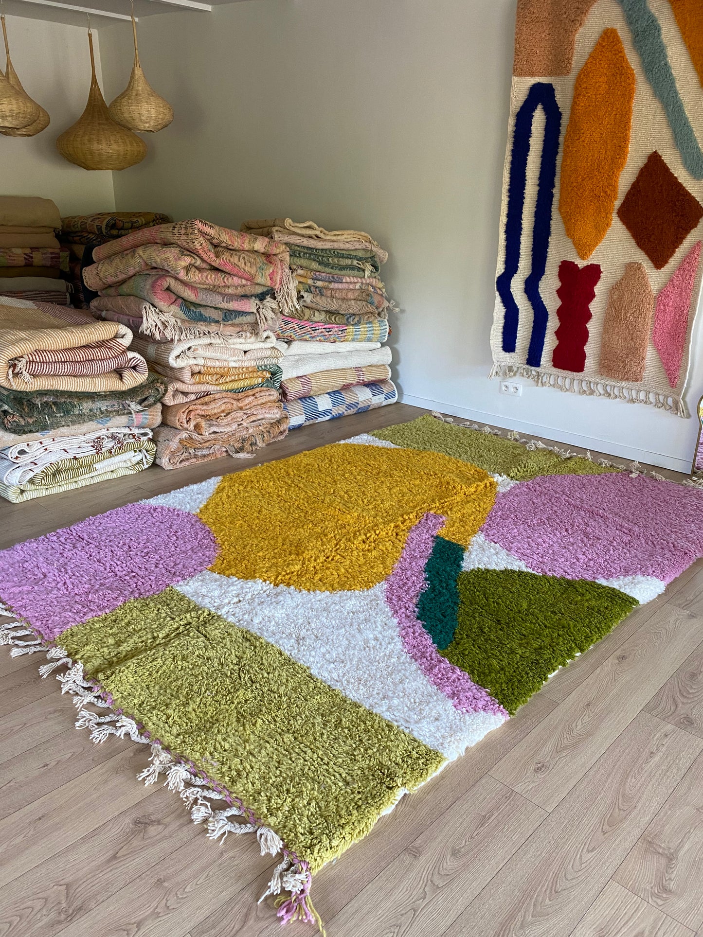 Tapis Berbère Tree of Colors (1137) 294x214cm - Pamplemousse
