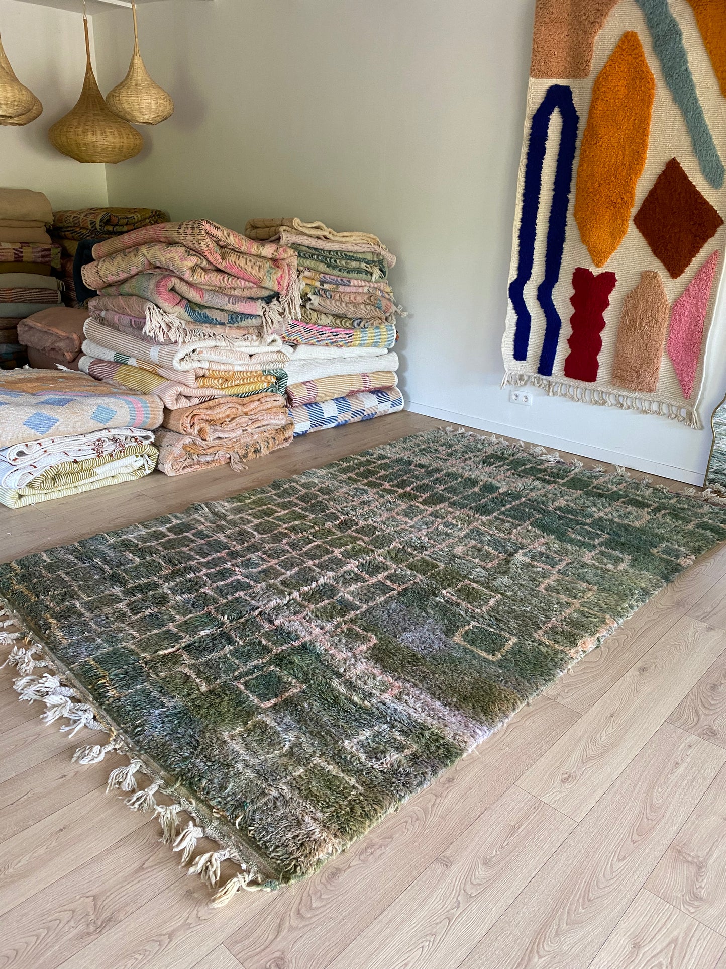 Tapis Beni Ouarain coloré (1141) 300x192cm - Shadows Forest