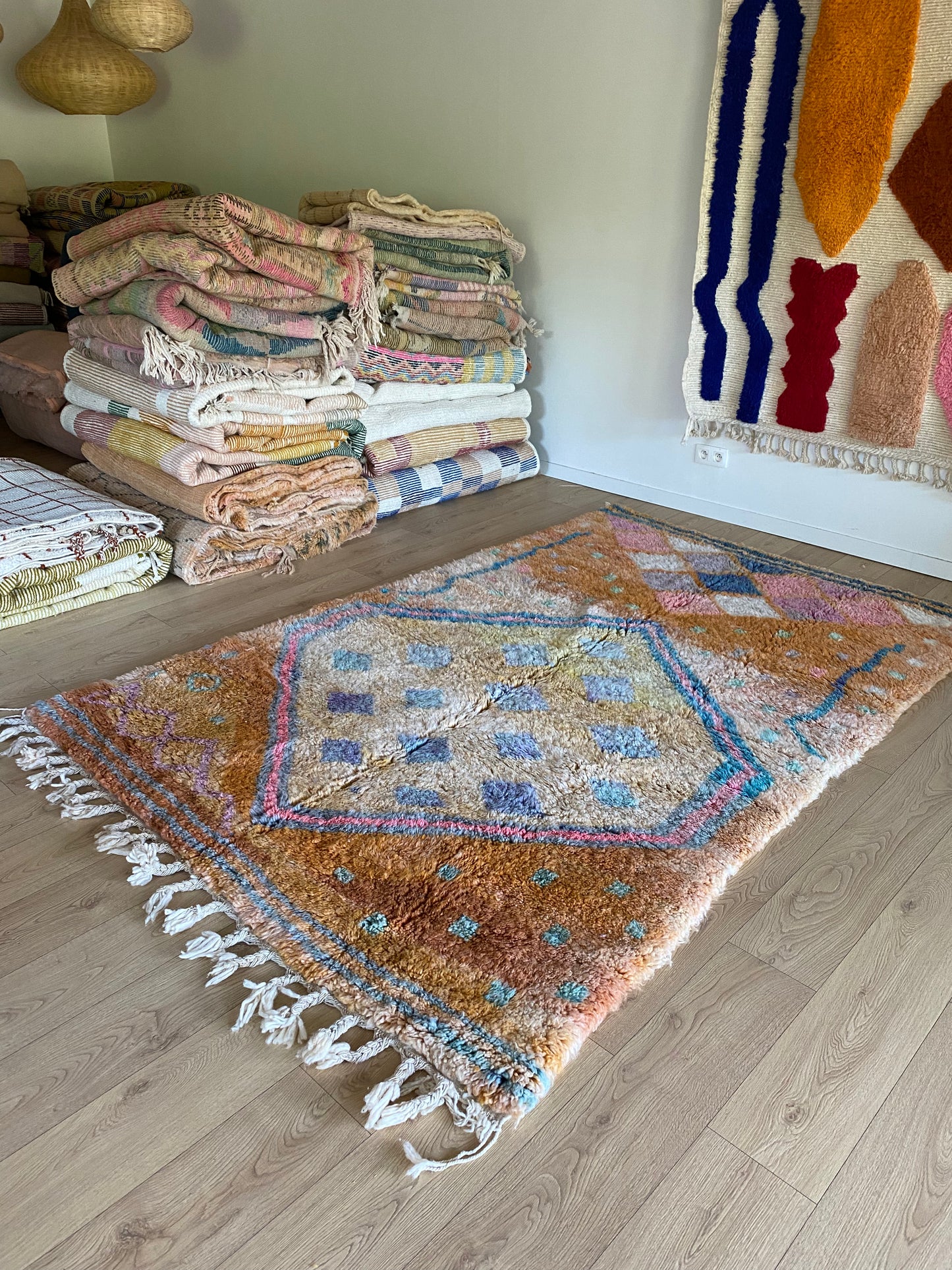 Tapis Beni Ouarain coloré (1106) 263x180cm - Circus