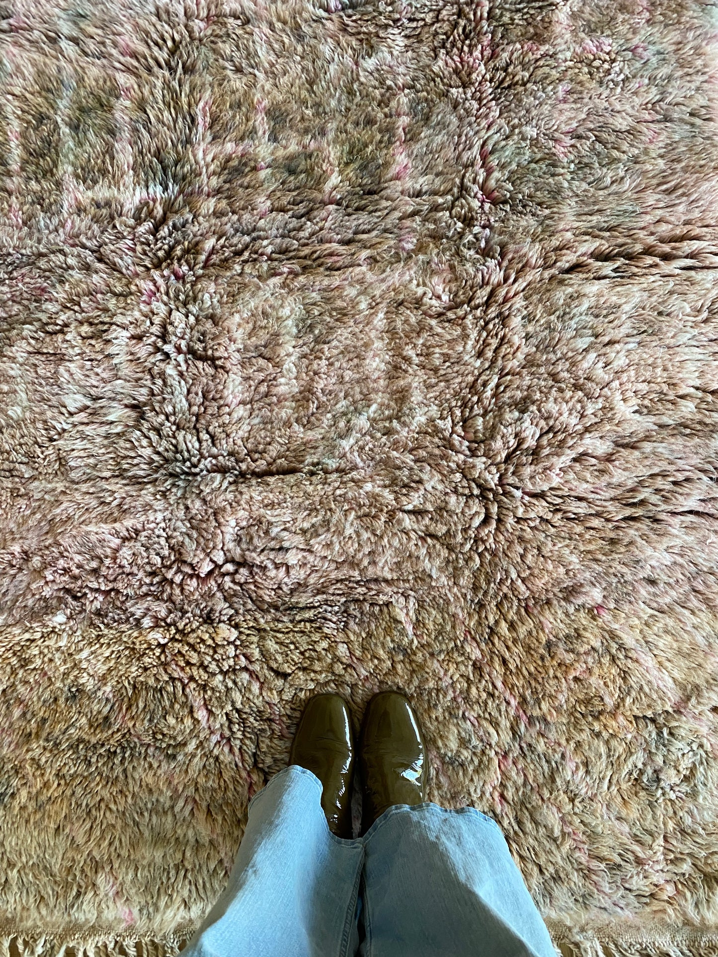 Tapis Beni Ouarain coloré (1096) 244x164cm - Lilac