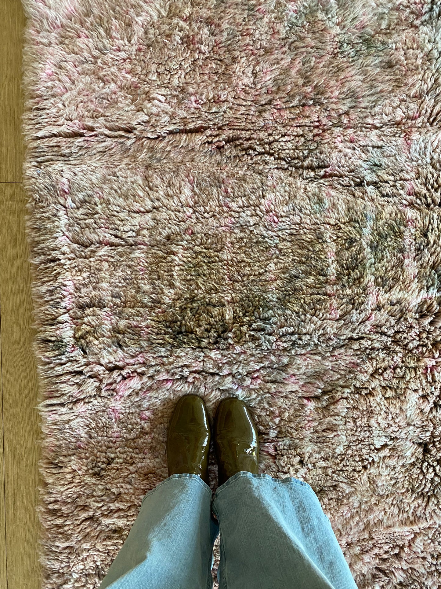 Tapis Beni Ouarain coloré (1096) 244x164cm - Lilac