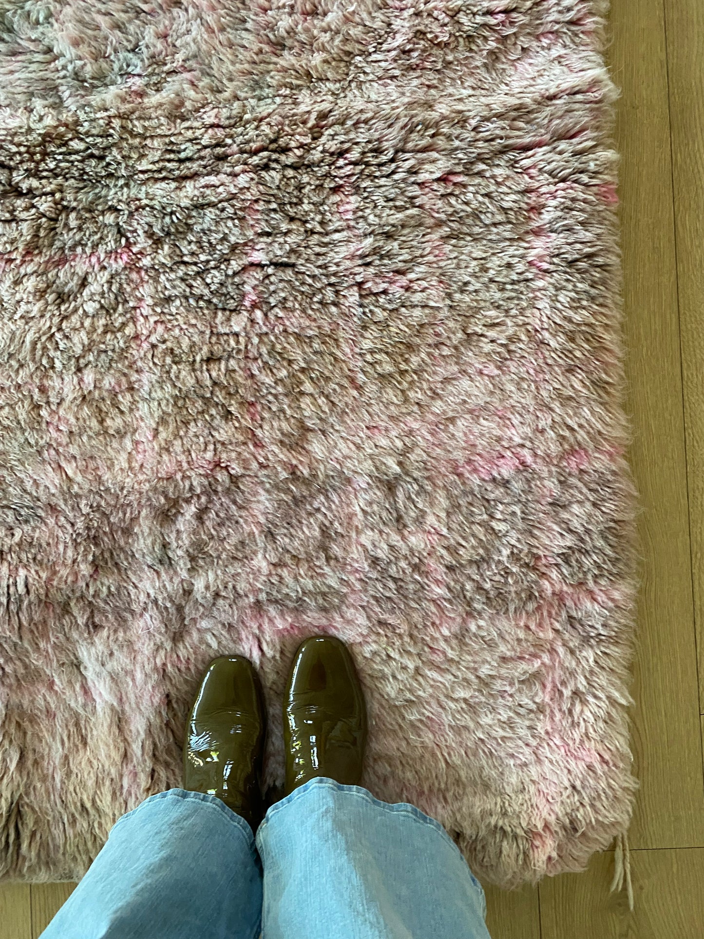 Tapis Beni Ouarain coloré (1096) 244x164cm - Lilac