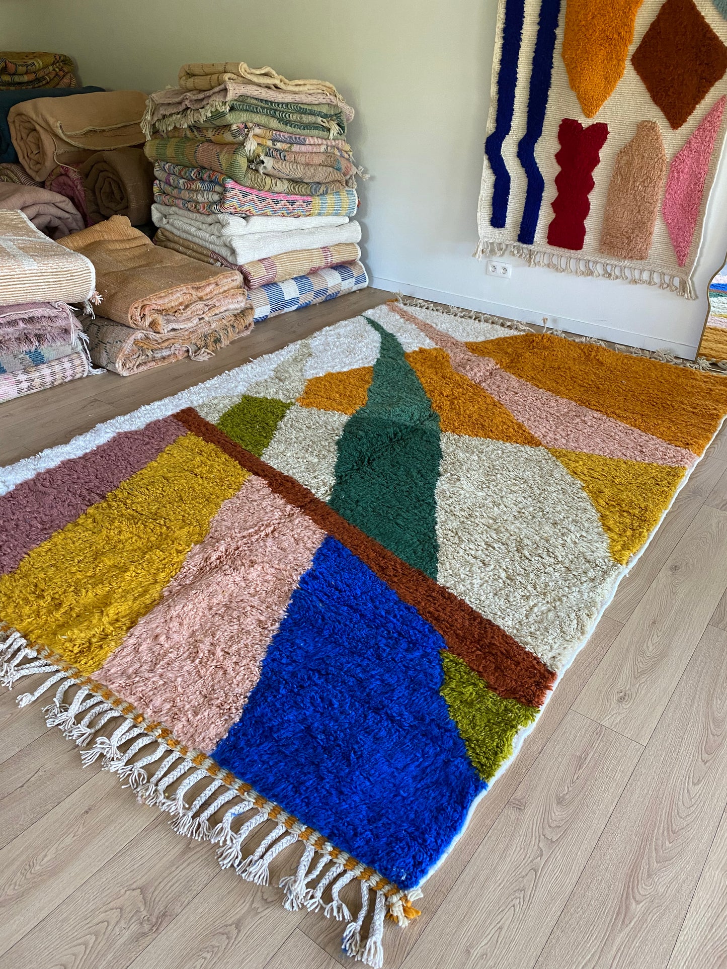 Tree of Colors Design Berber Rug (1134) 315x210cm - Light