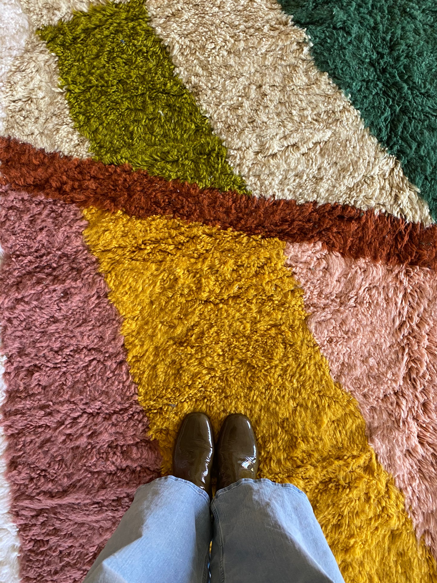 Tree of Colors Design Berber Rug (1134) 315x210cm - Light