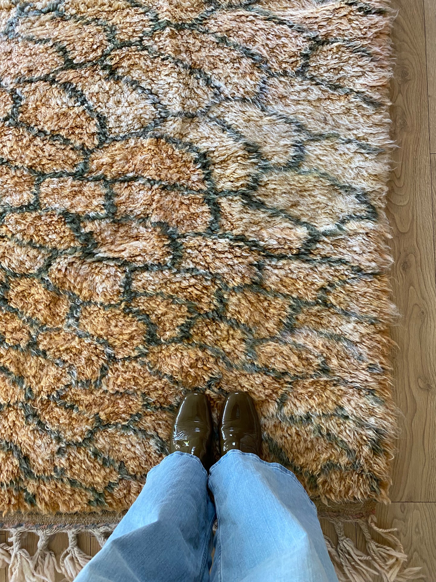 Beni Ouarain Moroccan Colorful Rug (1139) 309x209cm - Honeycomb