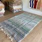 Beni Ouarain Moroccan Colorful Rug (1103) 247x167cm - Pastel Green