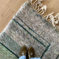 Beni Ouarain Moroccan Colorful Rug (1103) 247x167cm - Pastel Green
