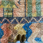Beni Ouarain Moroccan Colorful Rug (1101) 247x165cm - Pastel Blue