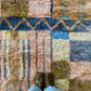 Beni Ouarain Moroccan Colorful Rug (1101) 247x165cm - Pastel Blue