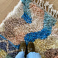 Beni Ouarain Moroccan Colorful Rug (1101) 247x165cm - Pastel Blue