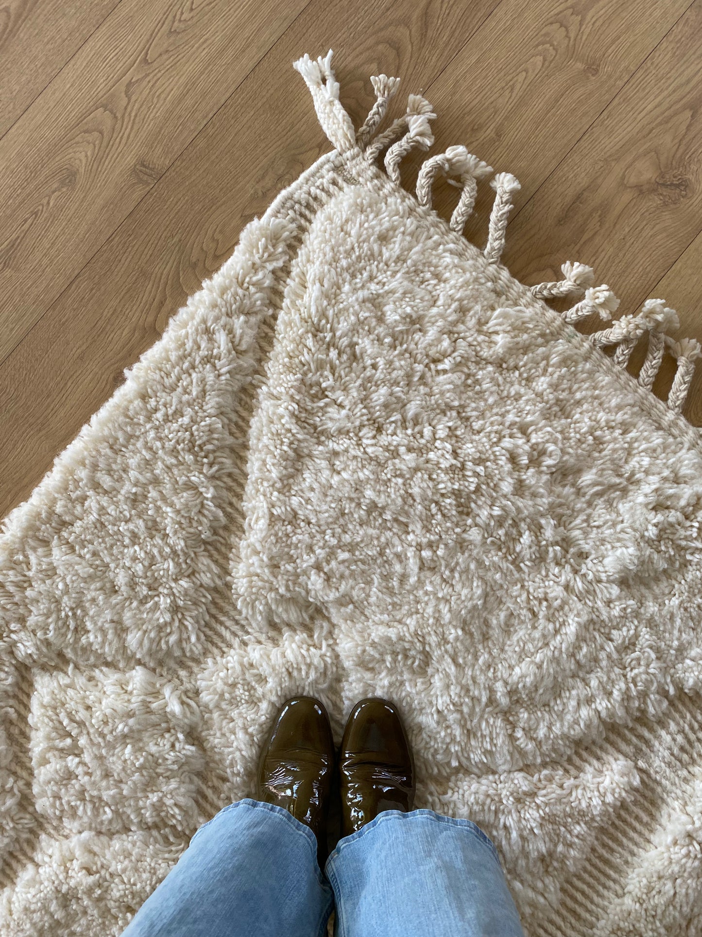 Tapis Beni Ouarain coloré (1131) 294x200cm - Snow