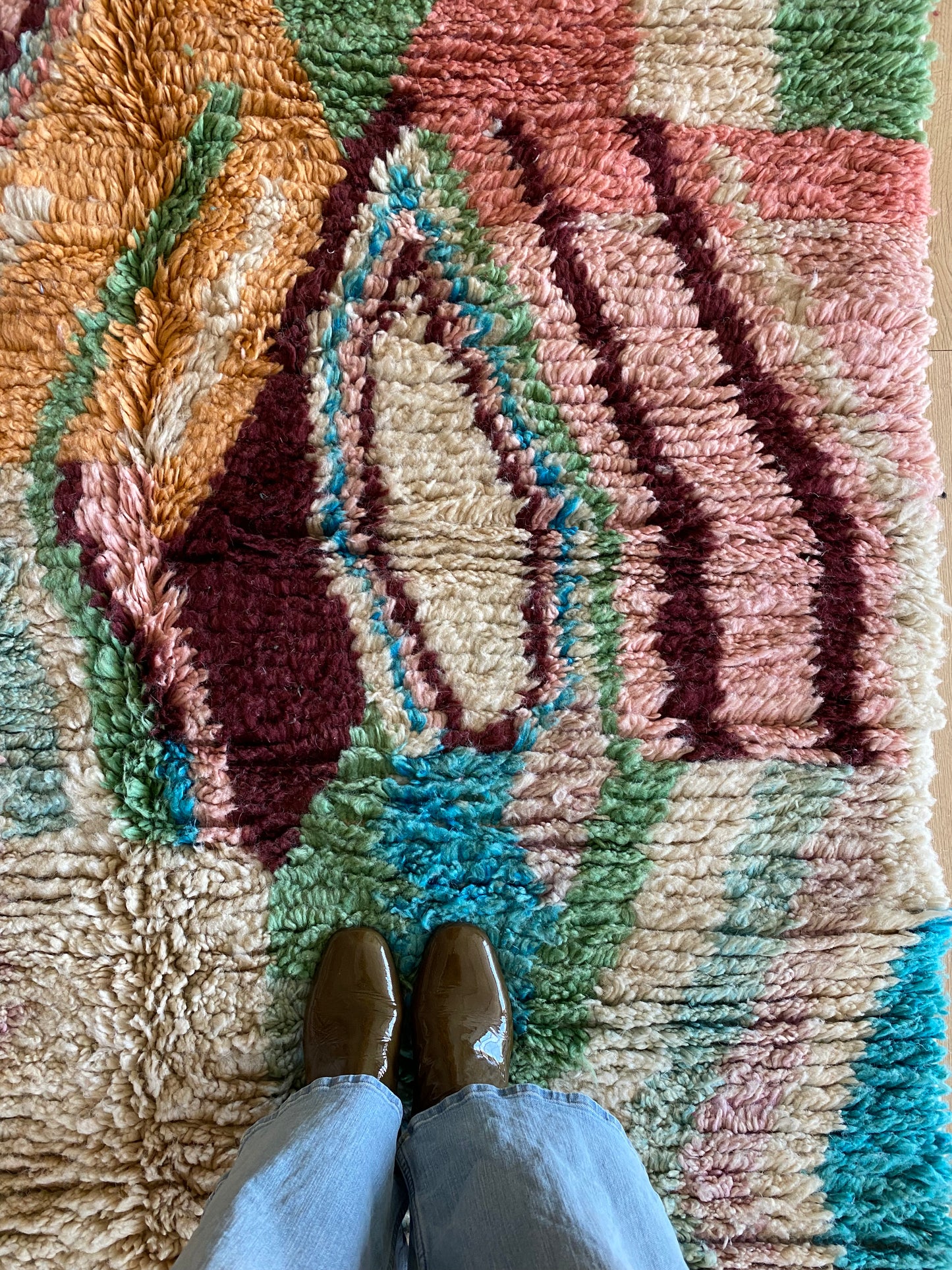 Tapis Boujaad coloré (1095) 260x150 - Terracotta