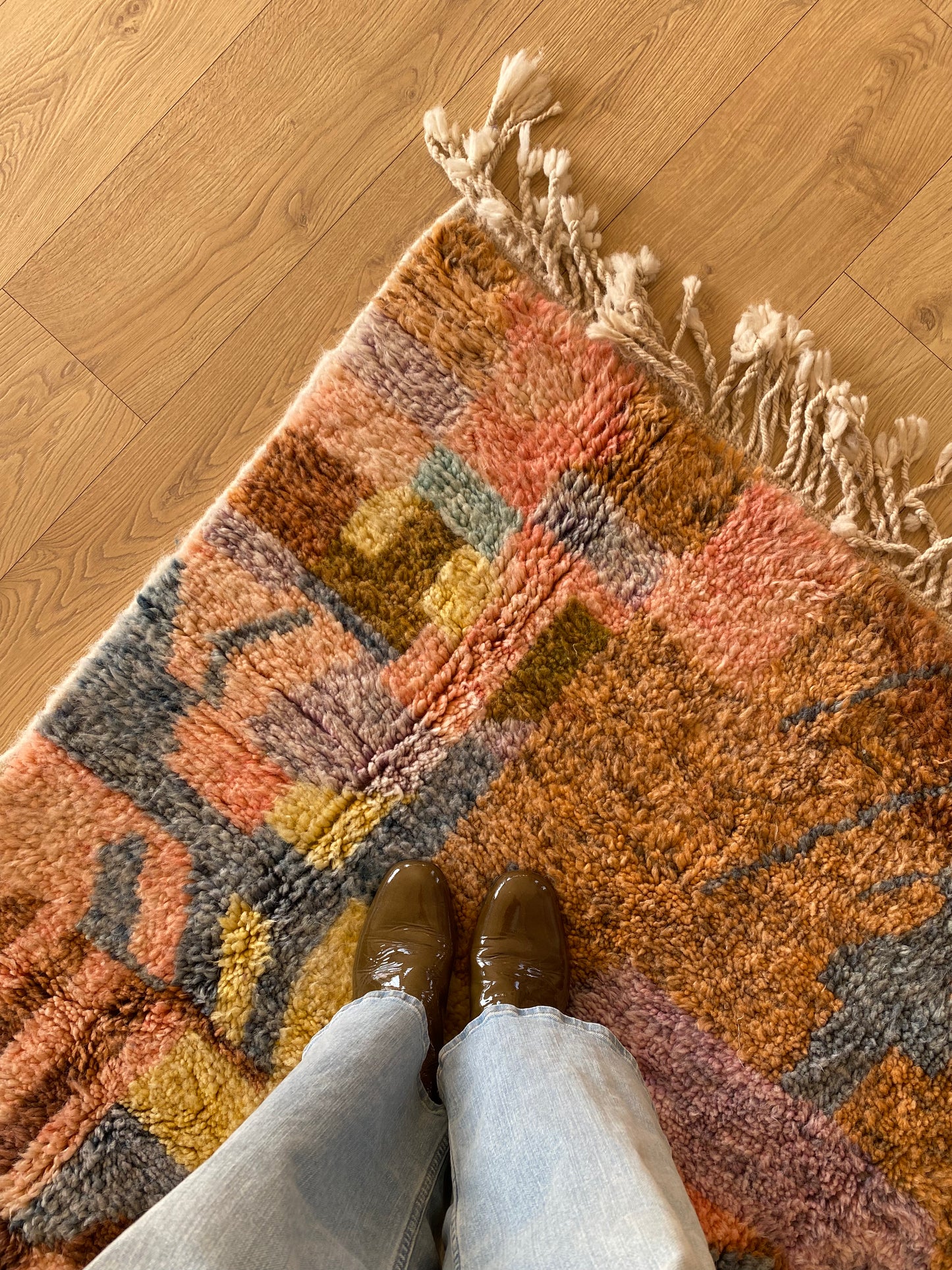 Beni Ouarain Moroccan Colorful Rug (1109) 245x160cm - Dreamcatcher