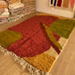 Tree of Colors Design Berber Rug (1136) 300x200cm - Raspberry