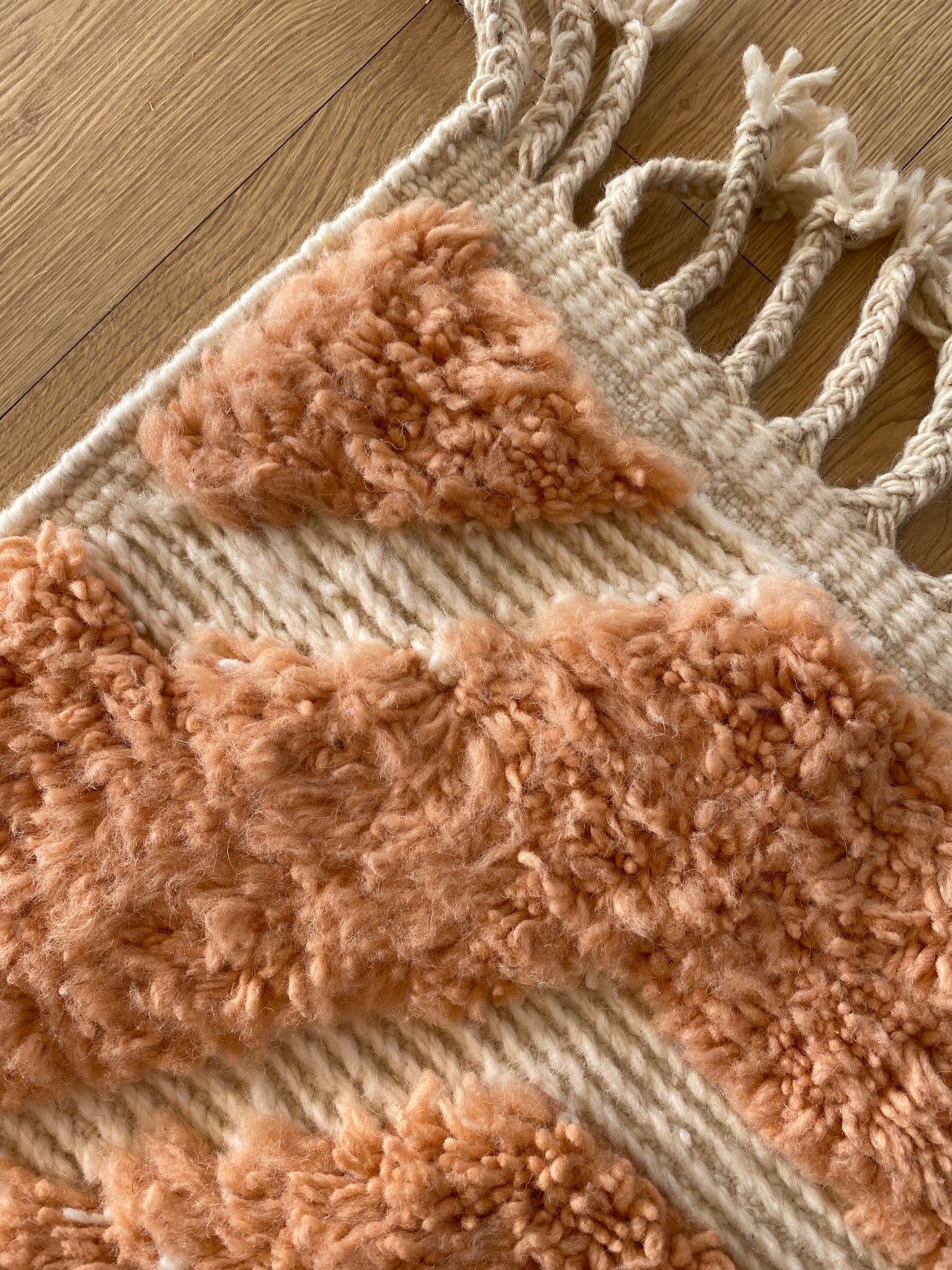 Beni Ouarain Marokkaans kleurrijk tapijt (1129) 308x202cm - Peach