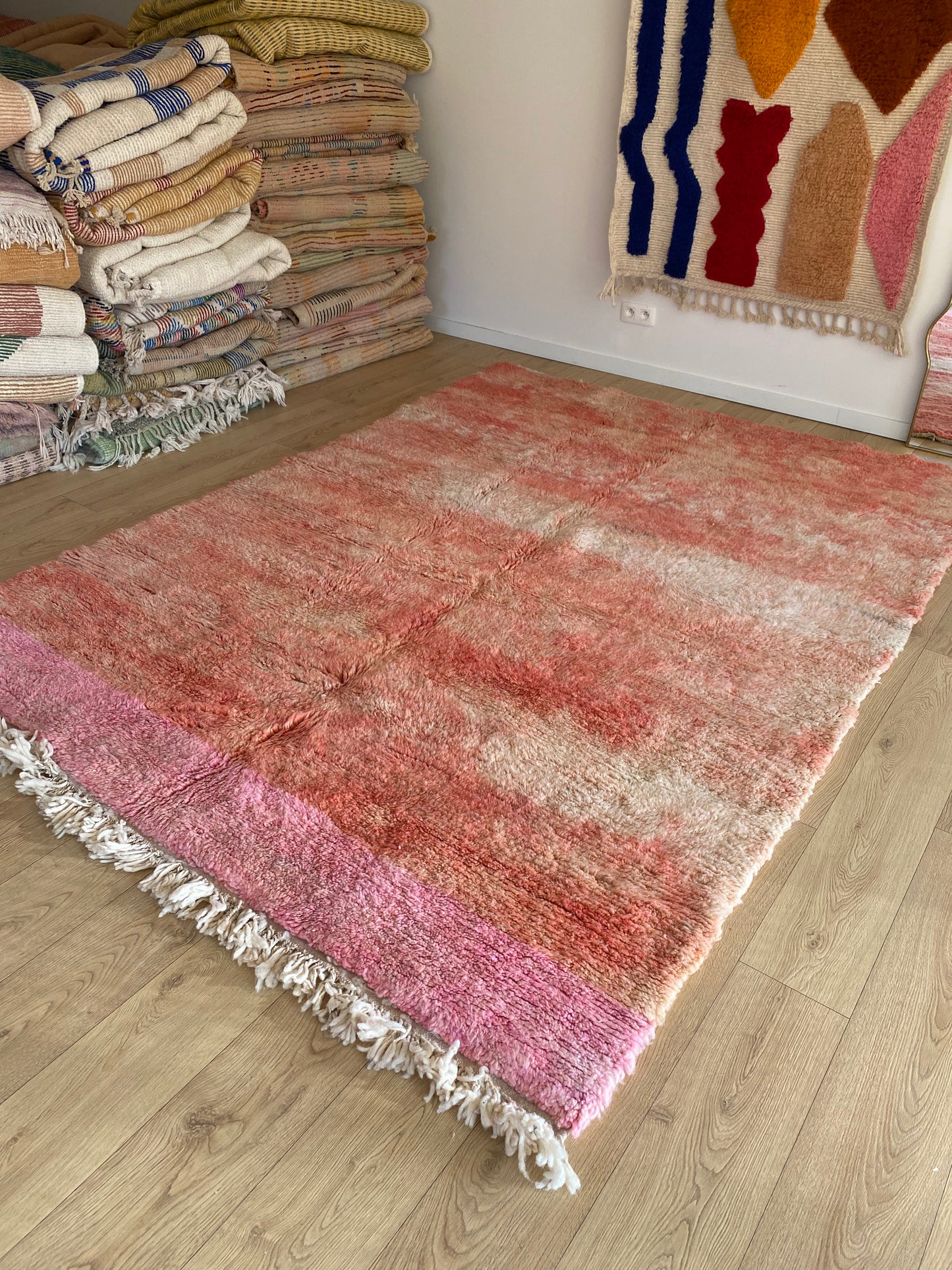 Beni Ouarain Moroccan Colorful Rug (1143) 290x206cm - Romantic Flight