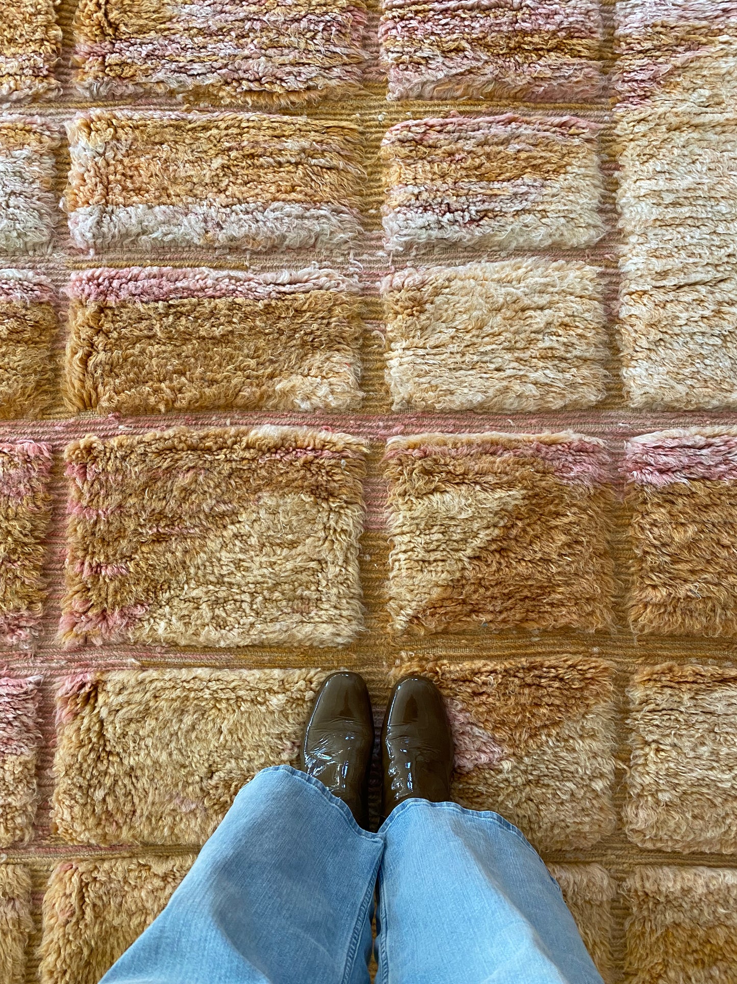 Tapis Beni Ouarain coloré (1142) 318x204cm - Camel