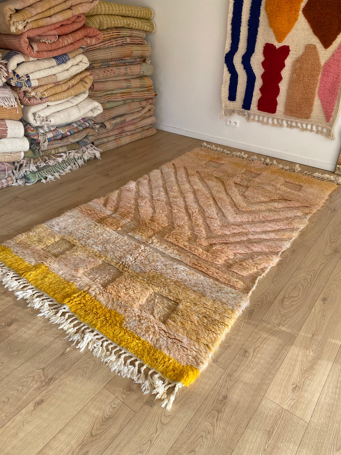 Tapis Beni Ouarain coloré (1098) 253x155cm - Aurora