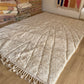 White Beni Ouarain Rug (1132) 349x245cm - Moonlight