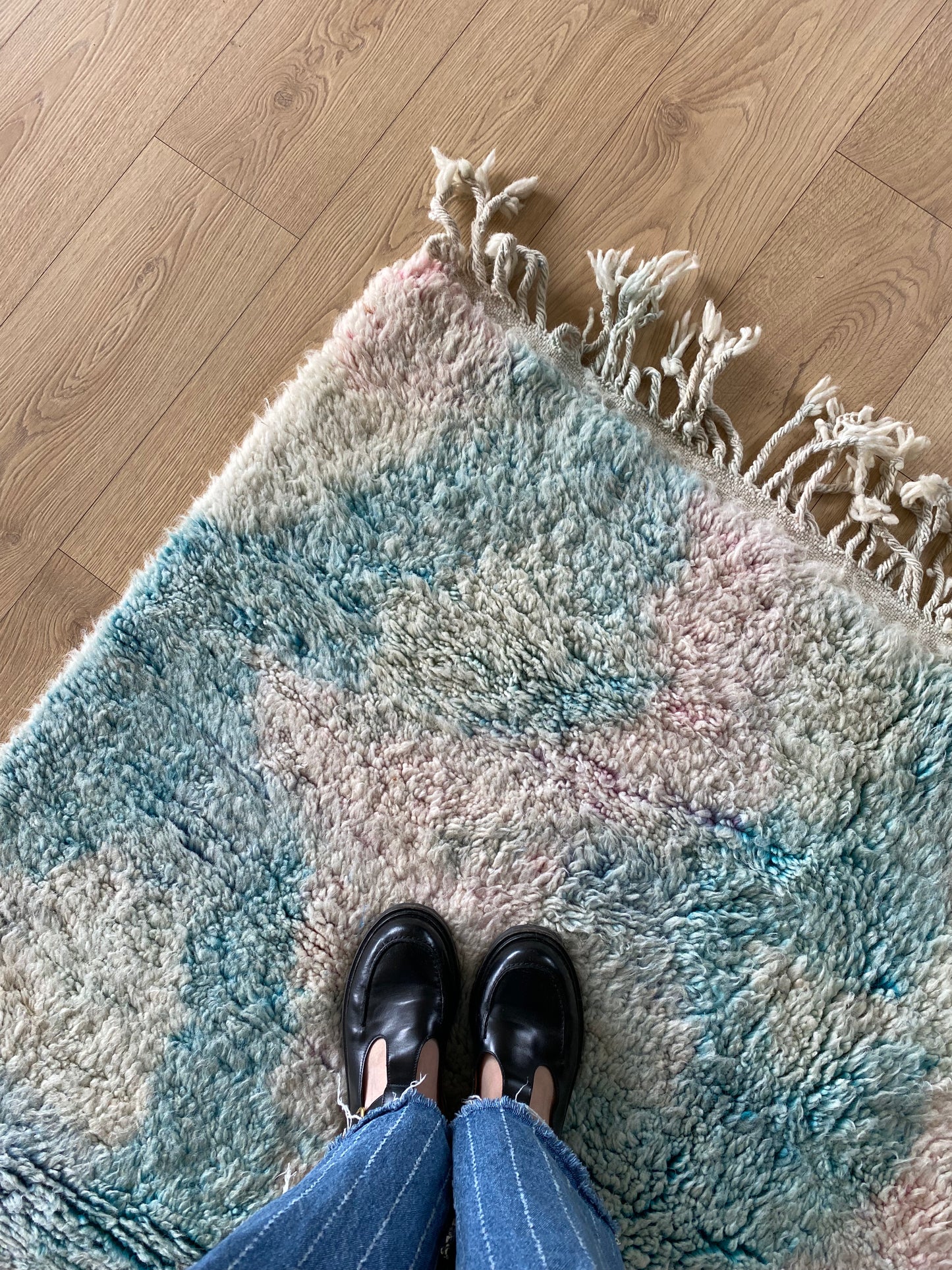 Beni Ouarain Moroccan Colorful Rug (1193) 305x209cm - Clouds