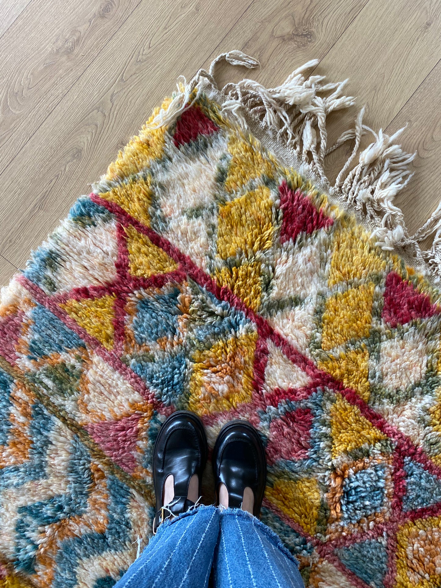 Beni Ouarain Moroccan Colorful Rug (1157) 242x155cm - Joy