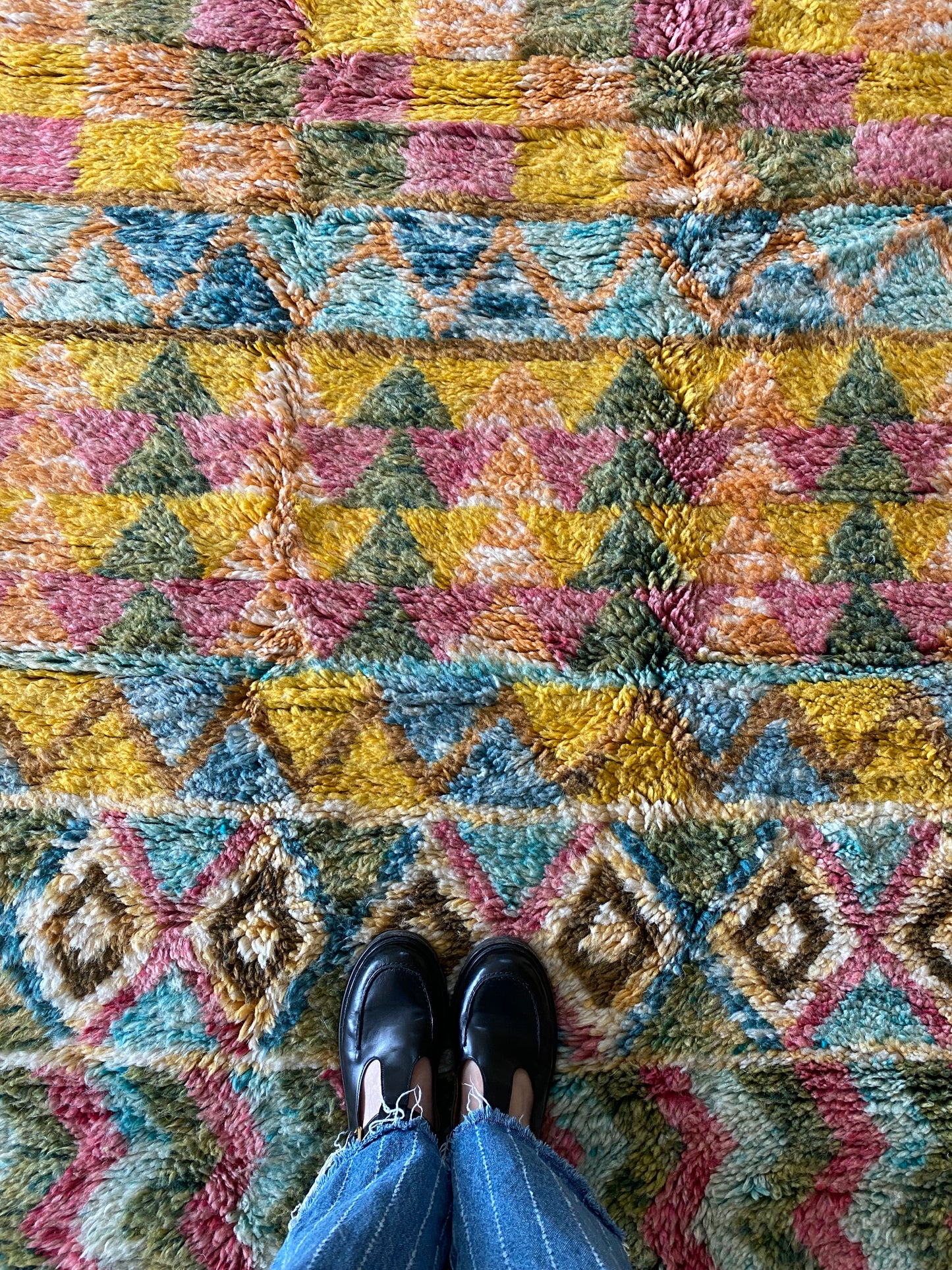 Beni Ouarain Moroccan Colorful Rug (1157) 242x155cm - Joy