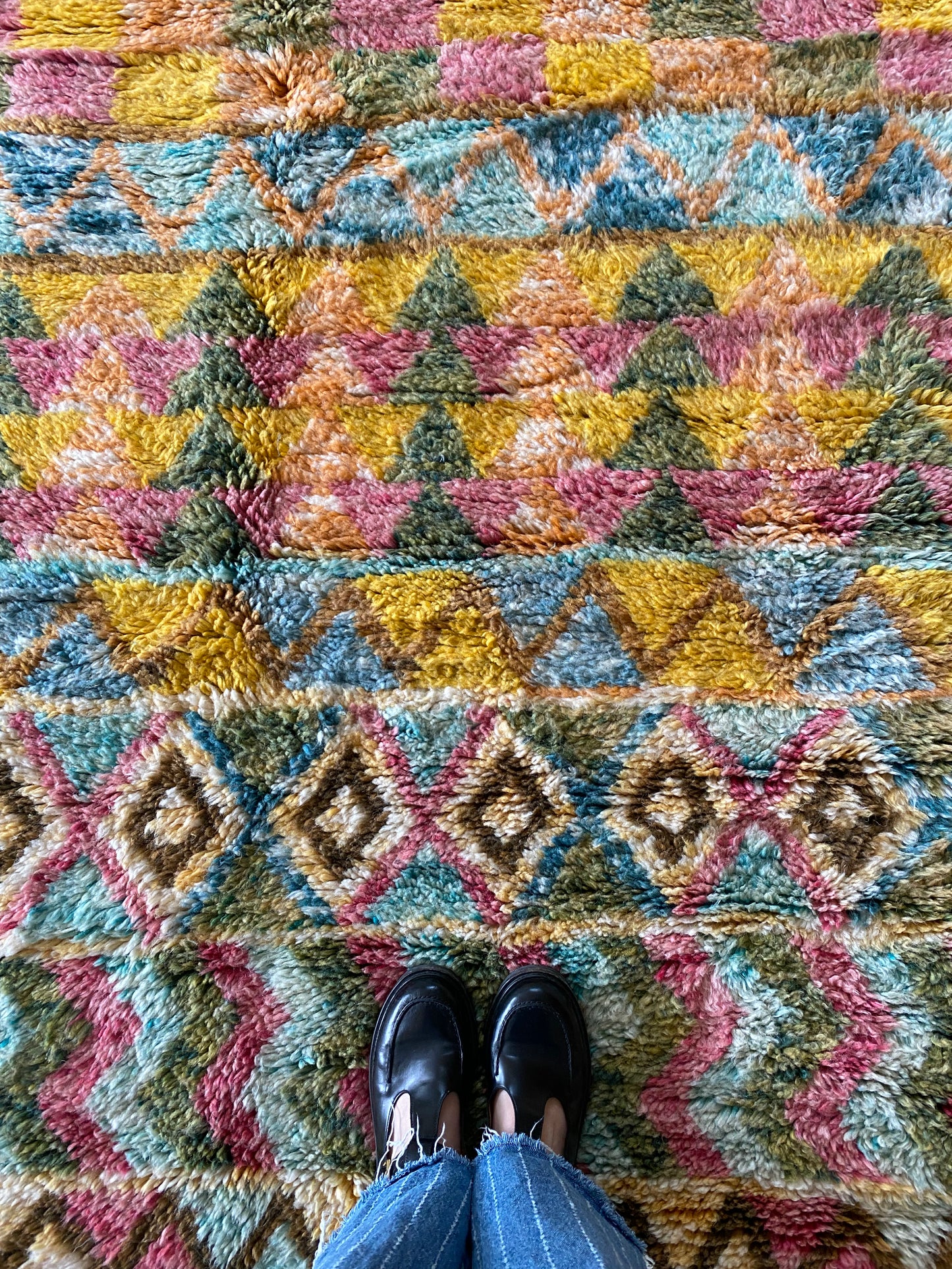 Beni Ouarain Moroccan Colorful Rug (1157) 242x155cm - Joy