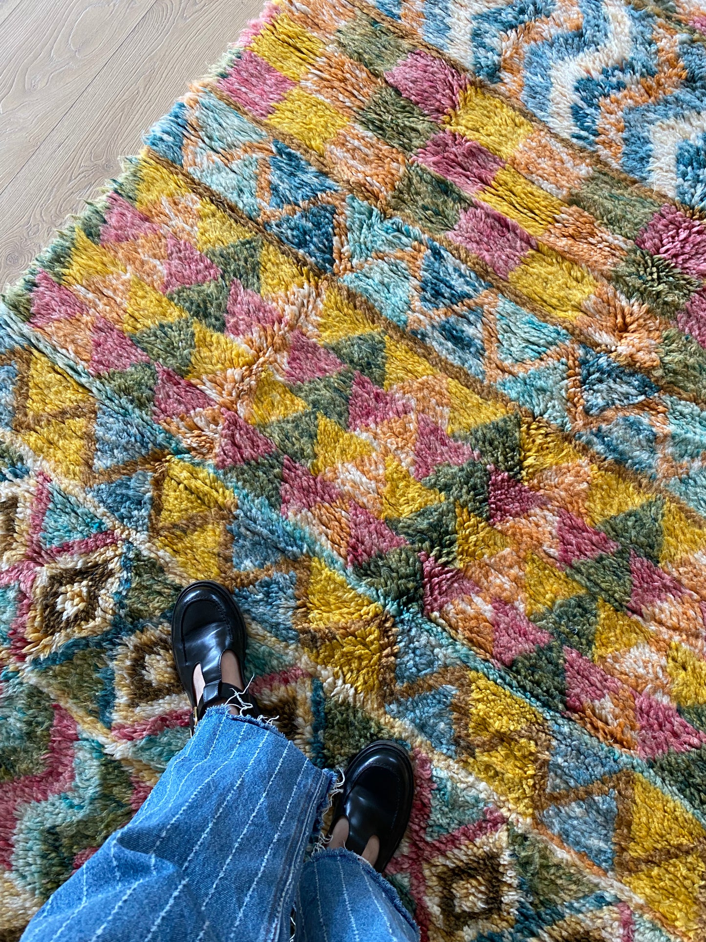 Beni Ouarain Moroccan Colorful Rug (1157) 242x155cm - Joy