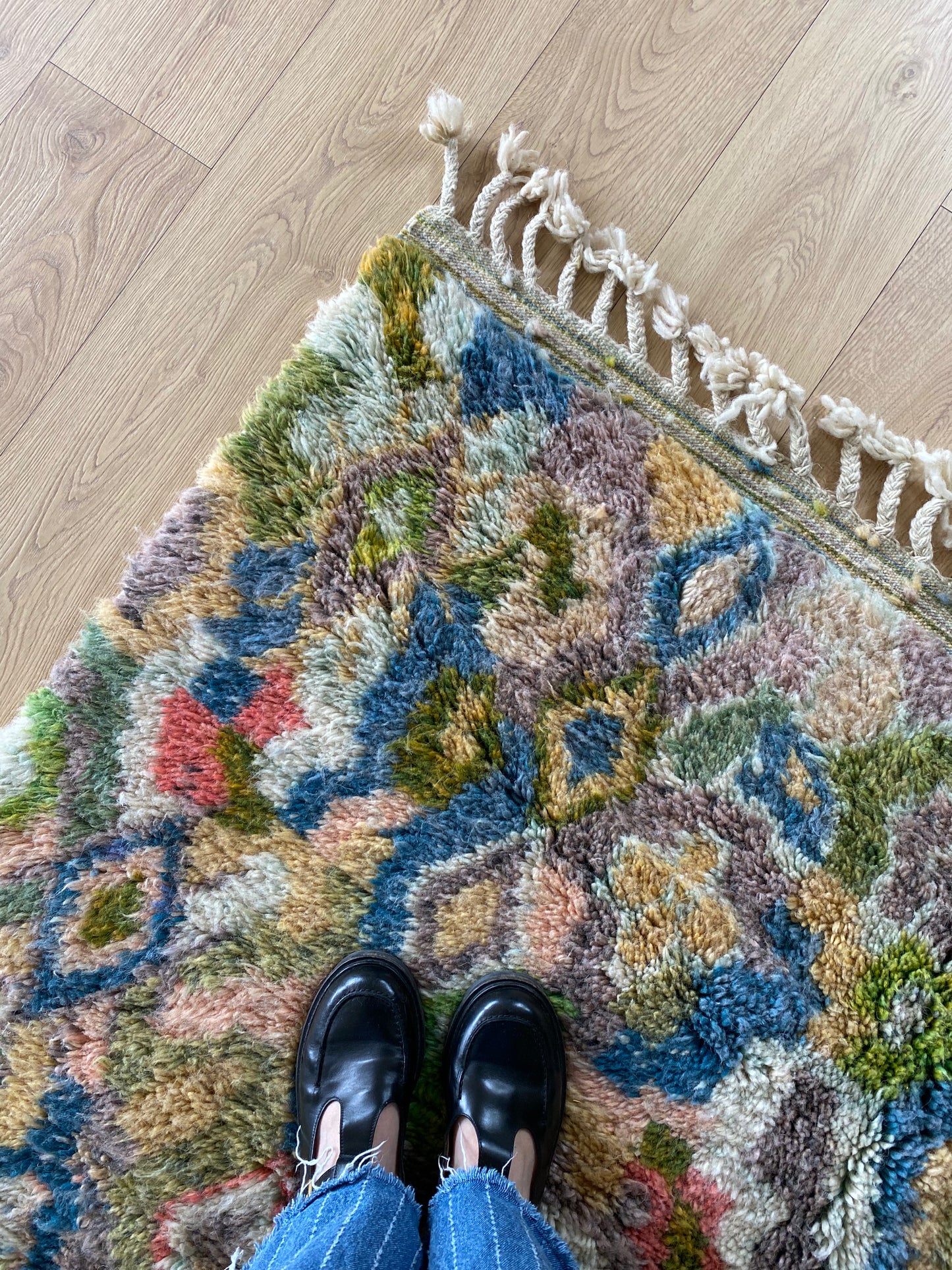 Beni Ouarain Moroccan Colorful Rug (1156) 255x159cm - Amore