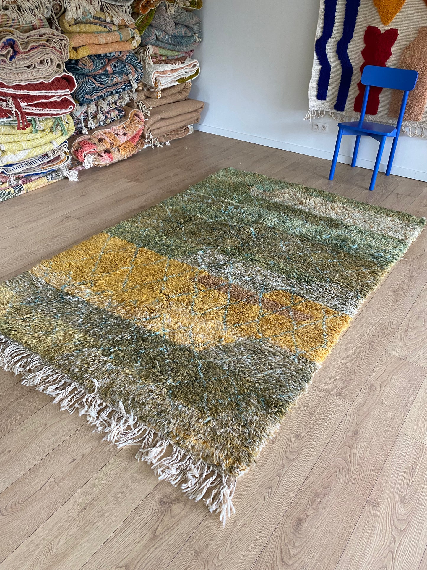 Beni Ouarain Moroccan Colorful Rug (1167) 247x164cm - Costa Rica