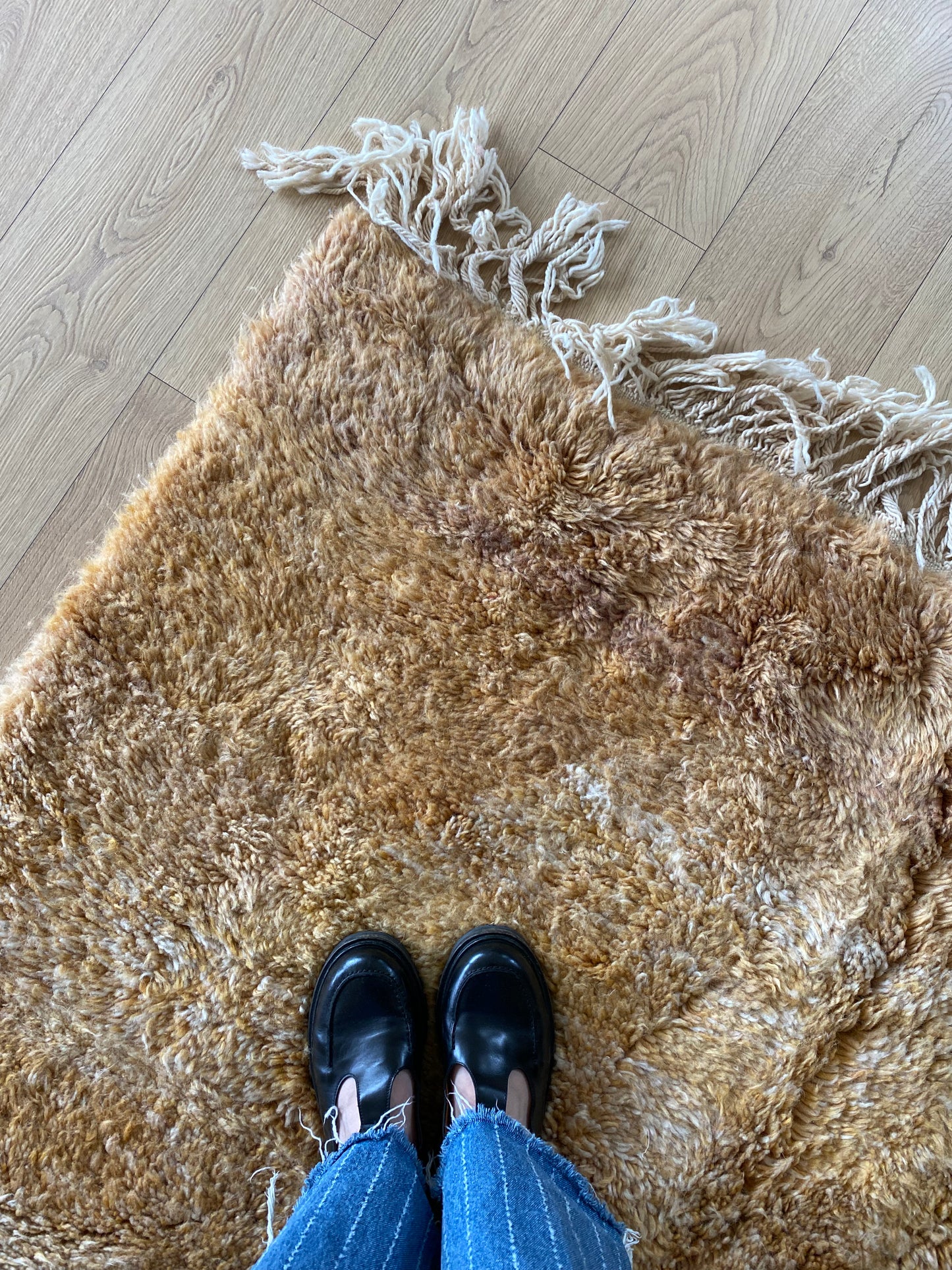 Beni Ouarain Moroccan Colorful Rug (1194) 296x203cm - Burnt Earth