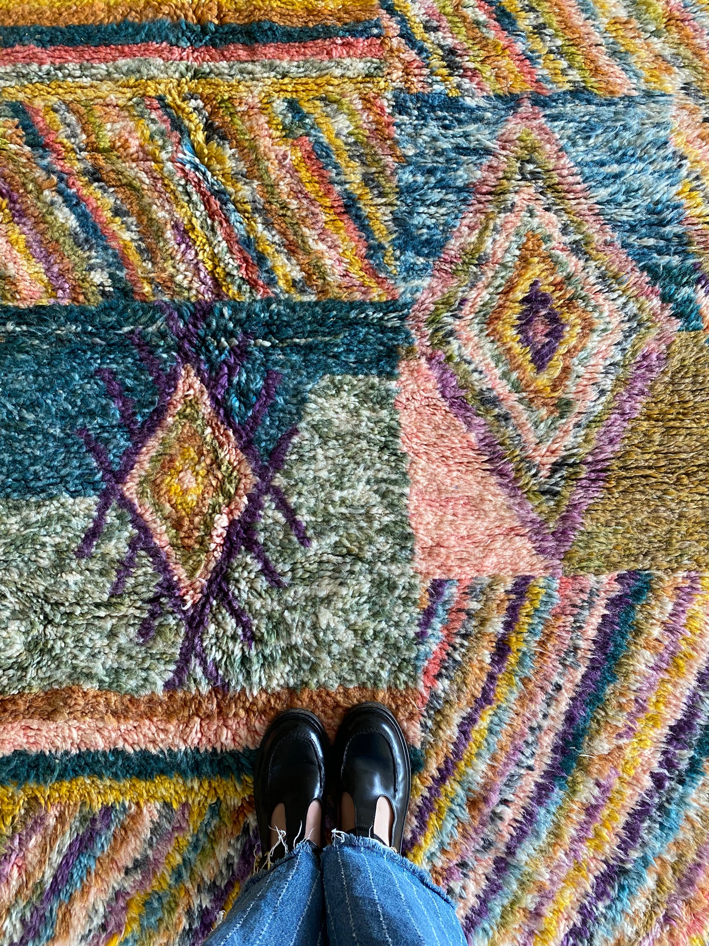 Beni Ouarain Moroccan Colorful Rug (1159) 245x160cm - Diana