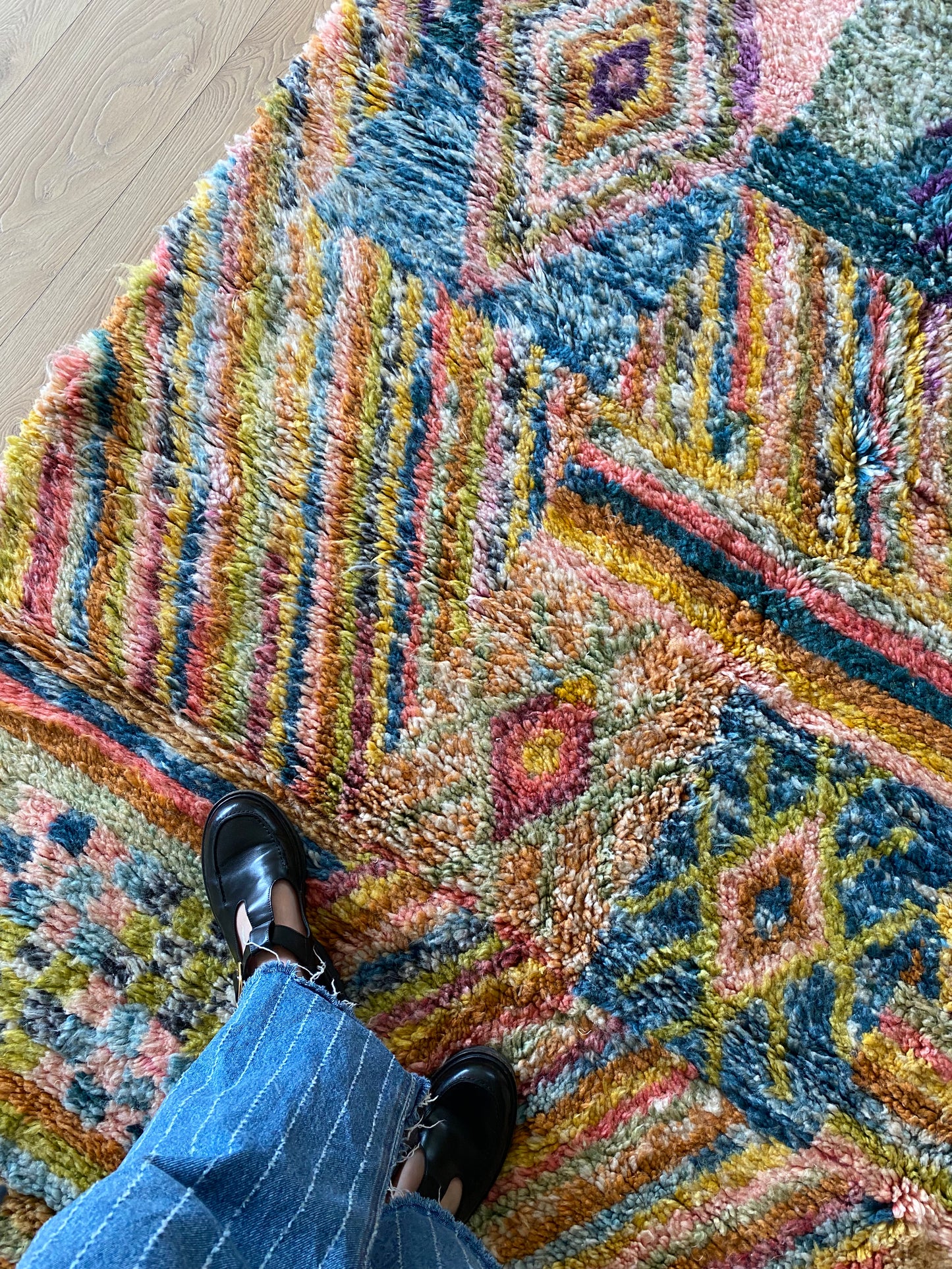 Beni Ouarain Moroccan Colorful Rug (1159) 245x160cm - Diana