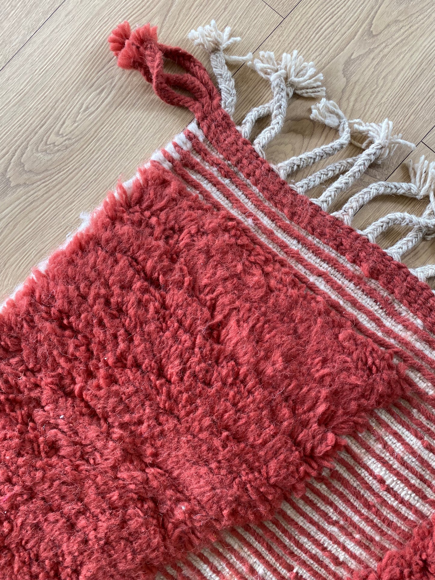 Beni Ouarain Moroccan Colorful Rug (1185) 291x212cm - Red Earth