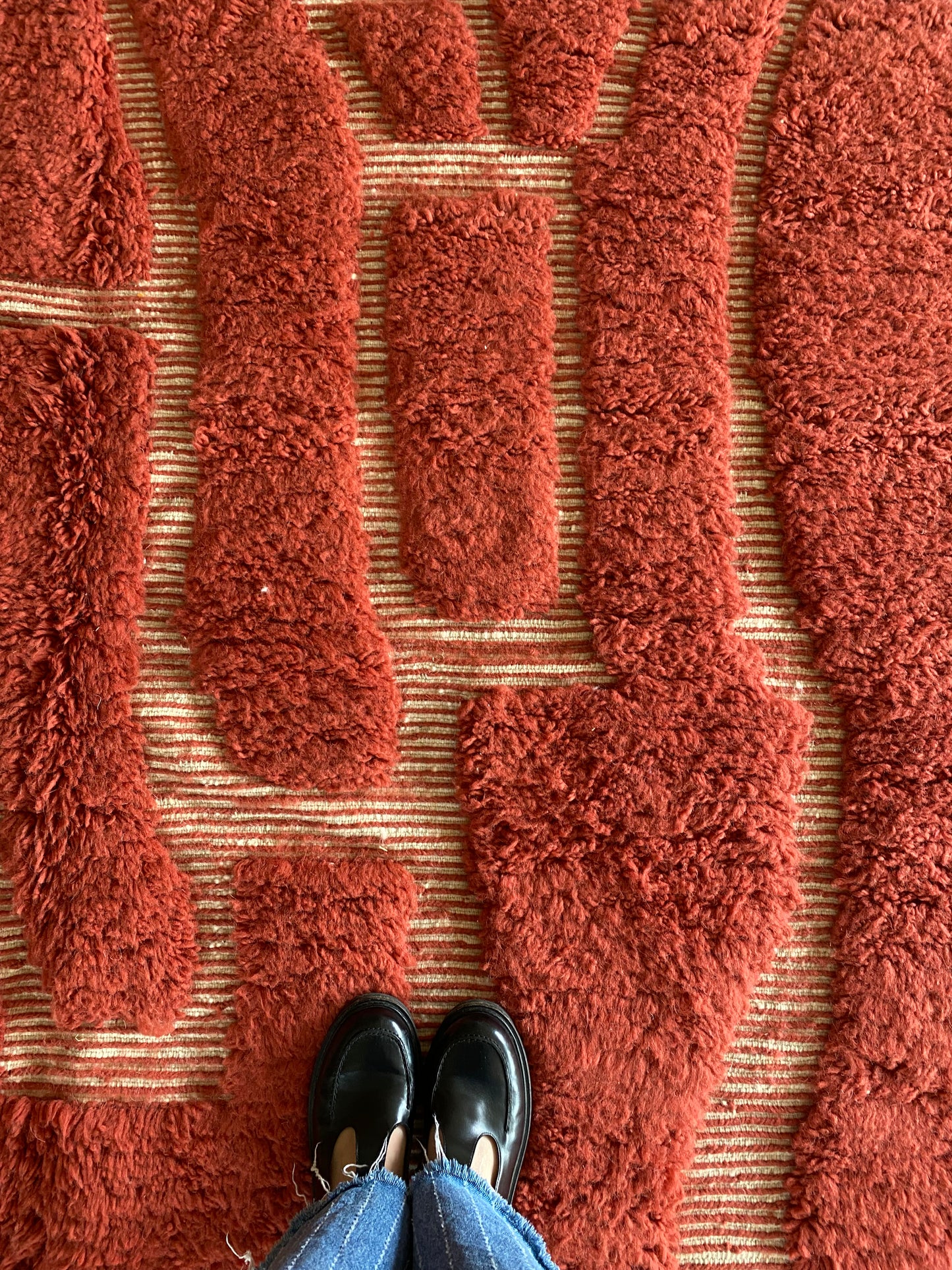 Beni Ouarain Moroccan Colorful Rug (1185) 291x212cm - Red Earth