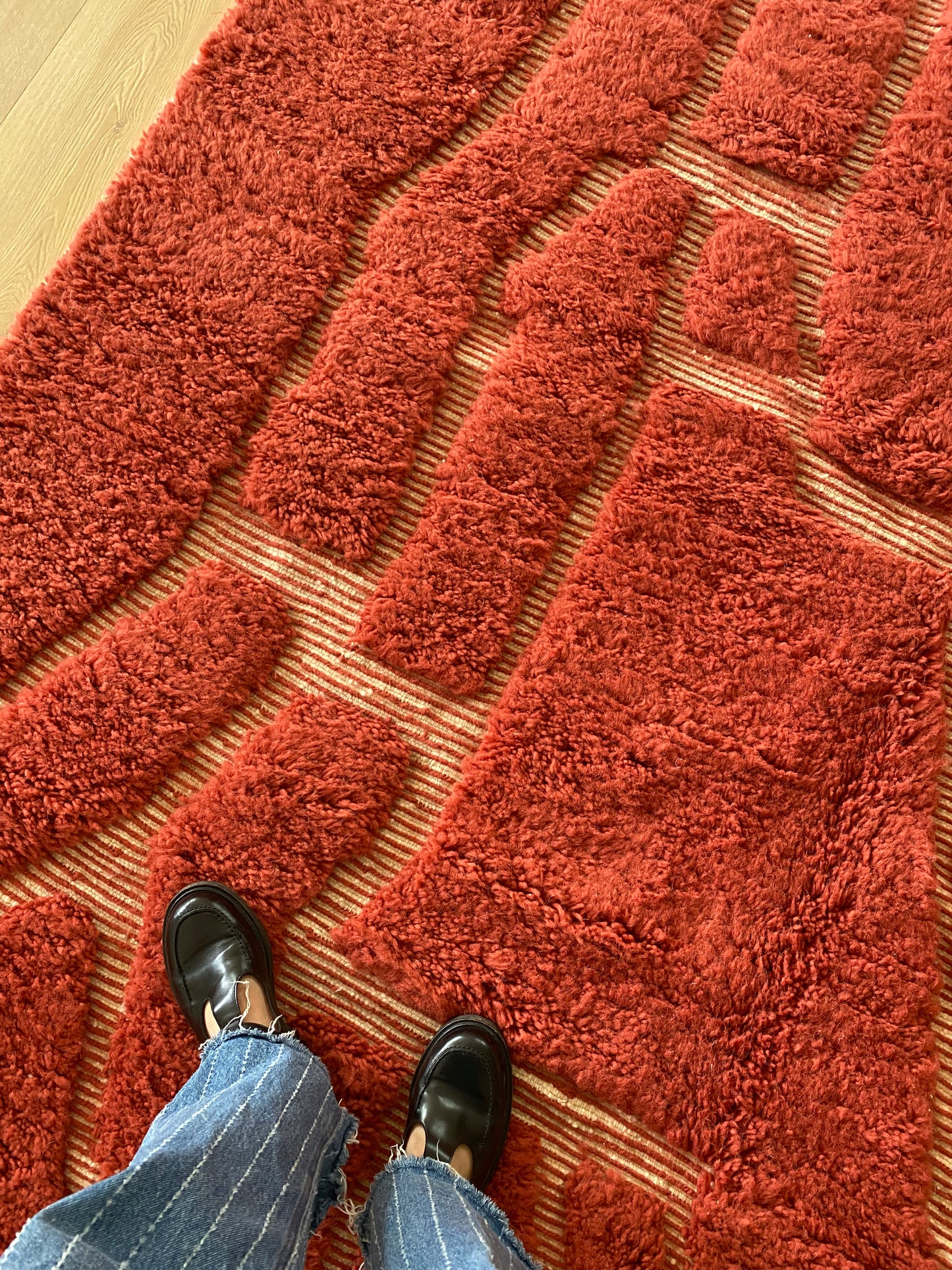 Beni Ouarain Moroccan Colorful Rug (1185) 291x212cm - Red Earth