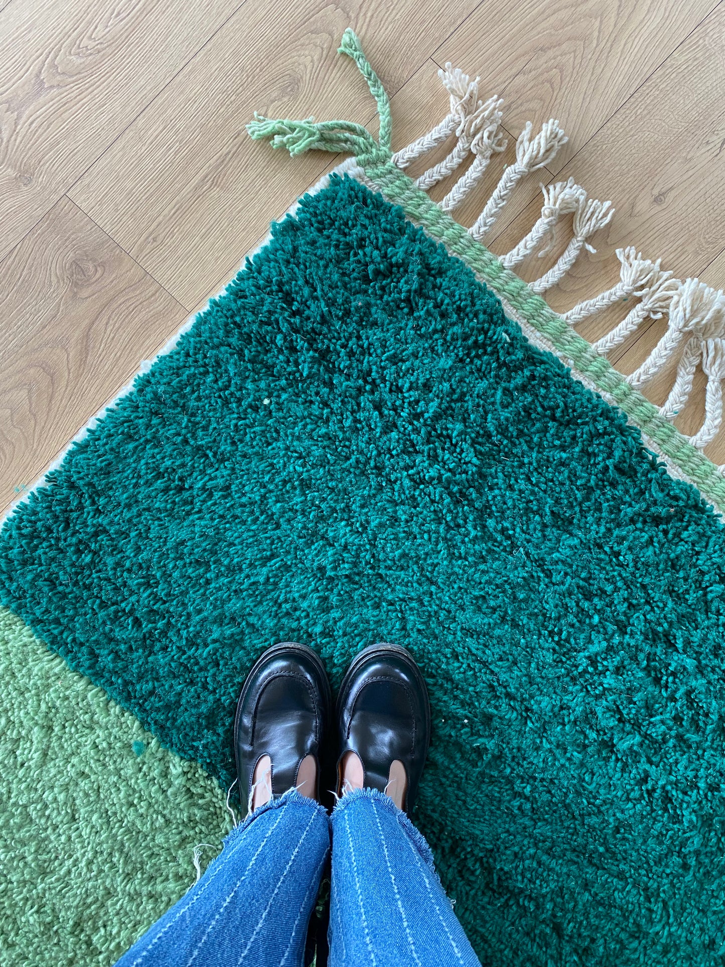 Beni Ouarain Moroccan Colorful Rug (1186) 294x190cm - Algae