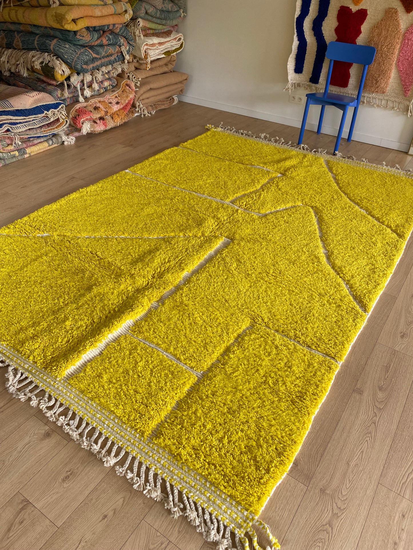Beni Ouarain Moroccan Colorful Rug (1187) 310x209cm - Canary